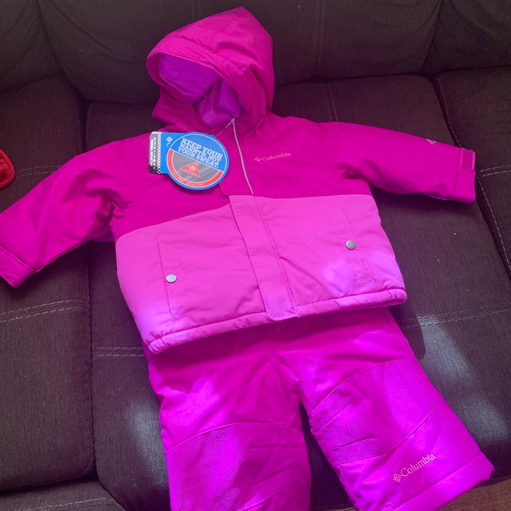 Pink Columbia Snowsuit 6-12 months